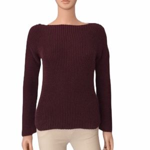 J. Crew cotton burgundy long sleeve sweater